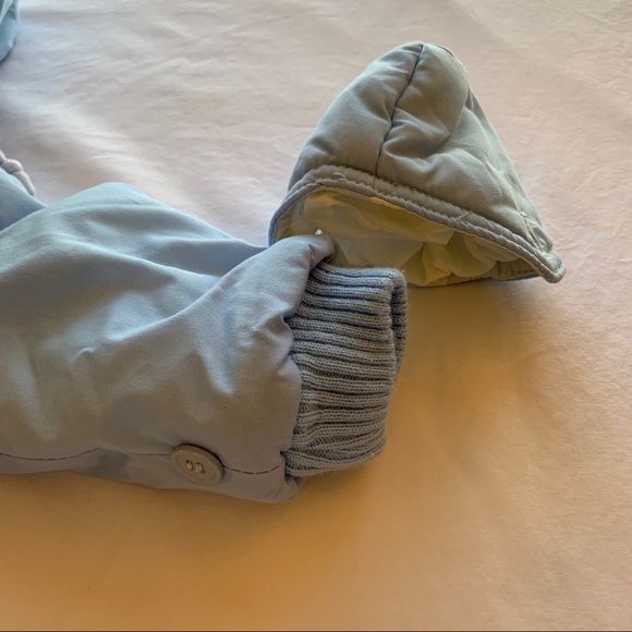 Rare Rothschild Vintage Snowsuit, hand covers, baby blue retro airplane puffer - Picture 5 of 16